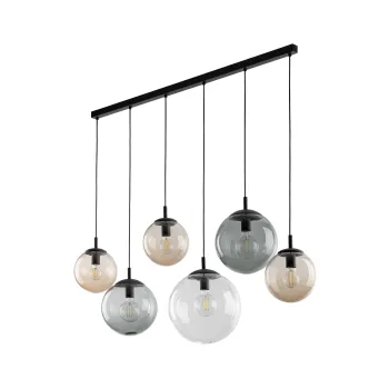 TK Lighting Esme füstszínű függesztett lámpa (TK-4797) E27 6 izzós IP20