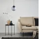 TK Lighting Esme grafit-átlátszó függesztett lámpa (TK-5378) E27 1 izzós IP20