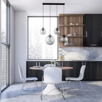 TK Lighting Esme grafit-fekete függesztett lámpa (TK-5381) E27 4 izzós IP20