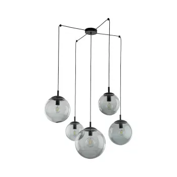 TK Lighting Esme grafit-fekete függesztett lámpa (TK-5382) E27 5 izzós IP20