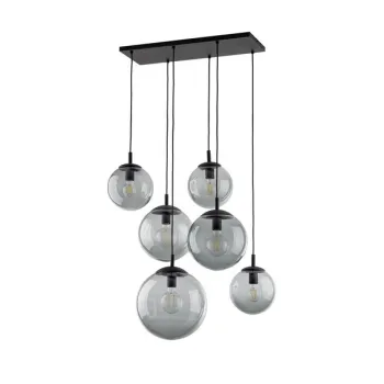 TK Lighting Esme grafit-fekete függesztett lámpa (TK-5384) E27 6 izzós IP20