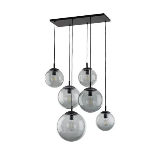 TK Lighting Esme grafit-fekete függesztett lámpa (TK-5384) E27 6 izzós IP20