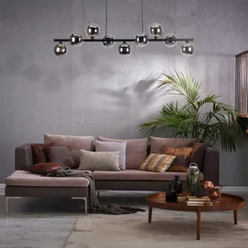 TK Lighting Estera fekete függesztett lámpa (TK-5667) G9 9 izzós IP20