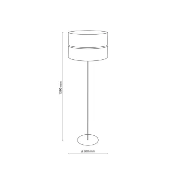 TK Lighting Hilton fekete-arany állólámpa (TK-5465) E27 1 izzós IP20