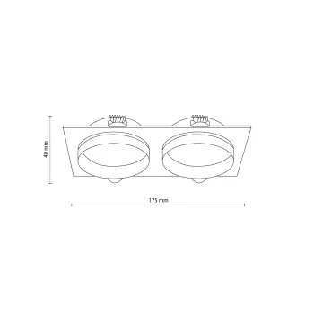 TK Lighting Jet fehér süllyeszthető spotlámpa (TK-6924) GU10 2 izzós IP20