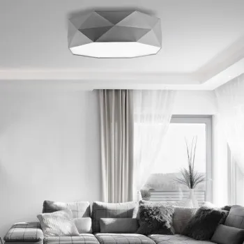 TK Lighting Kantoor szürke mennyezeti lámpa (TK-1566) E27 4 izzós IP20
