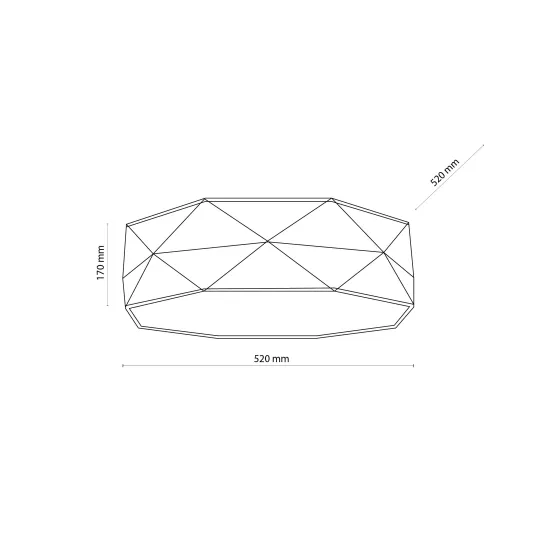 TK Lighting Kantoor fekete mennyezeti lámpa (TK-1567) E27 4 izzós IP20