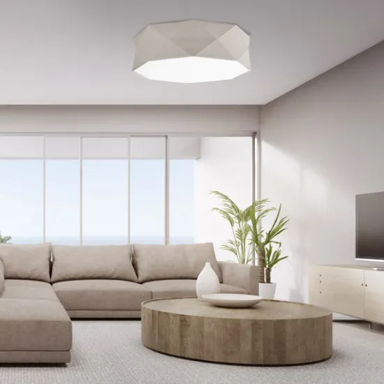TK Lighting Kantoor bézs mennyezeti lámpa (TK-6195) E27 4 izzós IP20