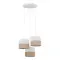 TK Lighting Linobianco fehér-barna függesztett lámpa (TK-6575) E27 3 izzós IP20