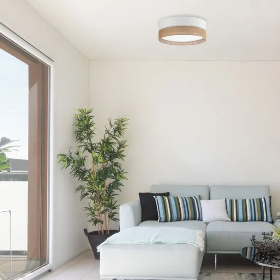 TK Lighting Linobianco fehér-barna mennyezeti lámpa (TK-6577) E27 4 izzós IP20