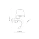 TK Lighting Maja fekete falikar (TK-10081) E27+G9 2 izzós IP20