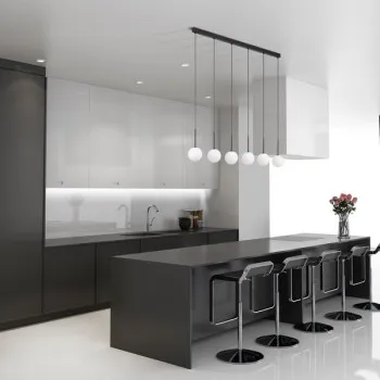 TK Lighting Martin fehér-fekete függesztett lámpa (TK-4504) G9 6 izzós IP20