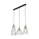 TK Lighting Modesto fekete-barna függesztett lámpa (TK-10158) GU10 3 izzós IP20