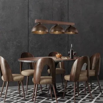 TK Lighting Oslo barna függesztett lámpa (TK-6299) E27 3 izzós IP20