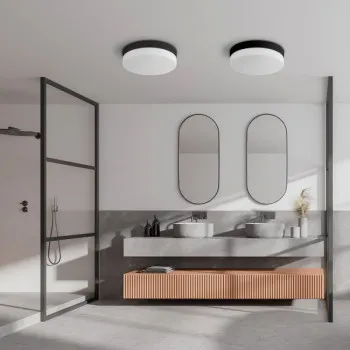 TK Lighting Pori fekete-fehér mennyezeti lámpa (TK-862) E27 2 izzós IP44