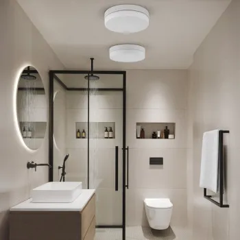 TK Lighting Pori fehér mennyezeti lámpa (TK-864) E27 2 izzós IP44