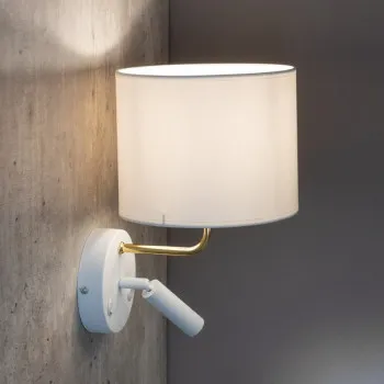 TK Lighting Richi fehér-arany falikar (TK-1370) E27+G9 2 izzós IP20