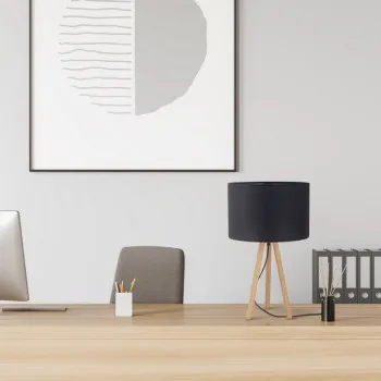 TK Lighting Tokyo fekete-barna asztali lámpa (TK-5293) E27 1 izzós IP20