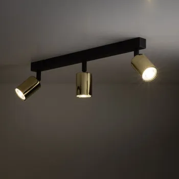 TK Lighting Top arany-fekete mennyezeti spotlámpa (TK-5968) GU10 3 izzós IP20