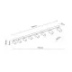 TK Lighting Top fehér mennyezeti spotlámpa (TK-6879) GU10 8 izzós IP20