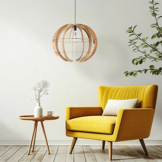TK Lighting Venus Wood bézs függesztett lámpa (TK-6888) E27 1 izzós IP20