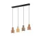 Trio Agudo barna-fekete függesztett lámpa (TRI-319400417) E27 4 izzós IP20