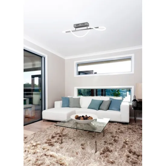Trio Argos króm-fehér LED mennyezeti lámpa (TRI-R62361106) LED 1 izzós IP20