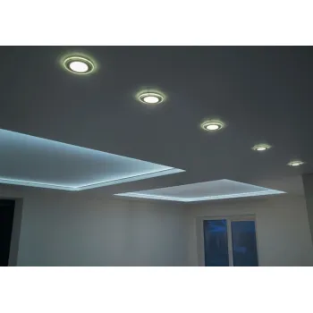 Trio Argus króm-fehér LED beépíthető lámpa (TRI-653610106) LED 2 izzós IP20