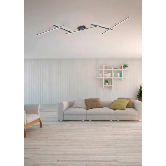 Trio Arvin fekete LED mennyezeti lámpa (TRI-628410532) LED 1 izzós IP20