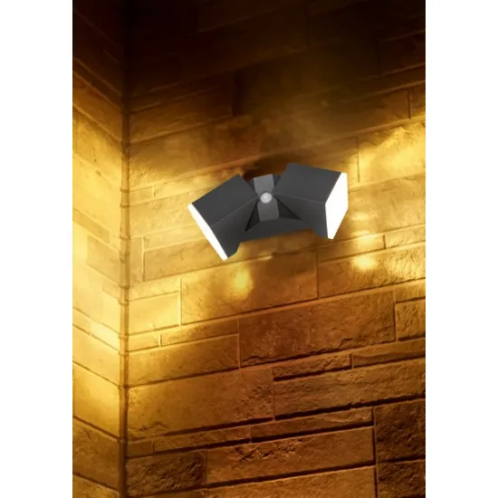 Trio Avon anracit-fehér LED kültéri falikar (TRI-270669242) LED 2 izzós IP54
