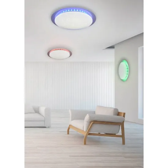 Trio Bilbo fehér-átlátszó LED mennyezeti lámpa (TRI-R62093500) LED 1 izzós IP20