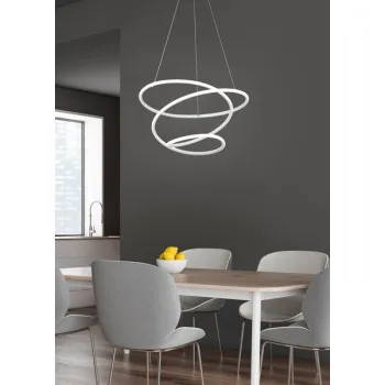 Trio Bologna fehér LED függesztett lámpa (TRI-R37051131) LED 1 izzós IP20
