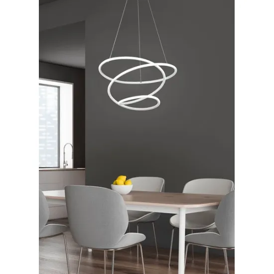 Trio Bologna fehér LED függesztett lámpa (TRI-R37051131) LED 1 izzós IP20