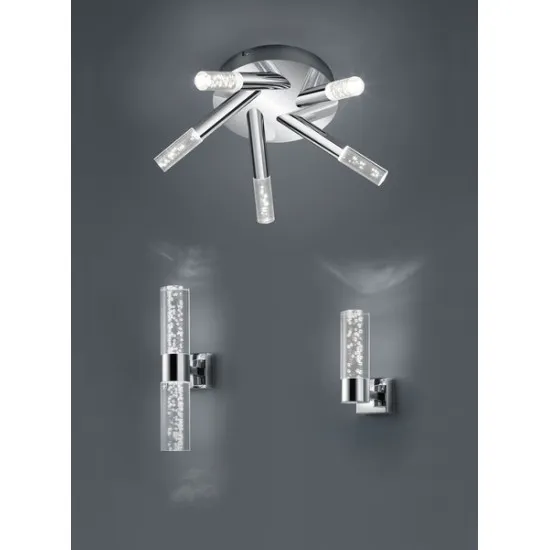 Trio Bolsa króm-átlátszó fürdőszobai LED falikar (TRI-282410106) LED 1 izzós IP44 Trio Bolsa króm-átlátszó fürdőszobai LED falikar (TRI-282410106) LED 1 izzós IP44