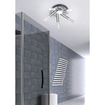 Trio Bolsa króm-átlátszó fürdőszobai LED falikar (TRI-682410506) LED 5 izzós IP44