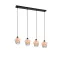 Trio Borka fekete-natúr függesztett lámpa (TRI-R31264036) E27 4 izzós IP20