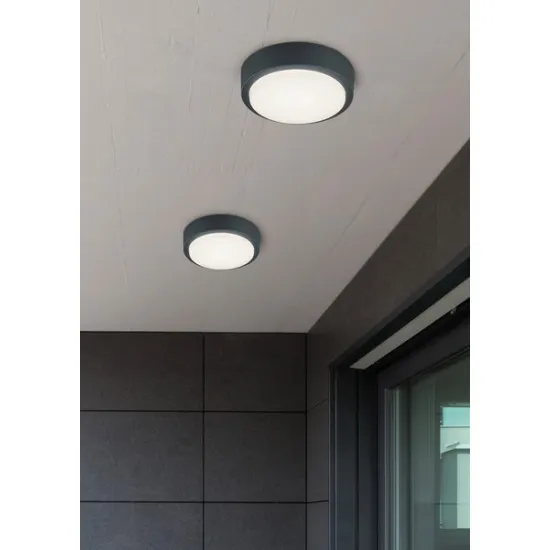 Trio Breg anracit-fehér LED kültéri fali/mennyezeti lámpa lámpa (TRI-227260142) LED 1 izzós IP54