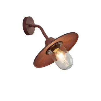 Trio Brenta rozsdabarna-átlátszó kültéri falikar (TRI-201760124) E27 1 izzós IP44