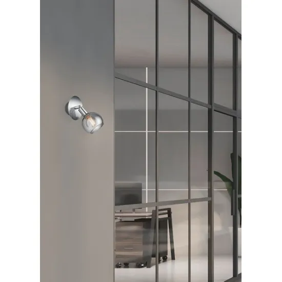 Trio Brest króm-füstszínű fali spotlámpa (TRI-R80591006) E14 1 izzós IP20