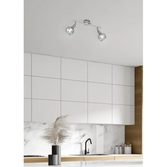 Trio Brest króm-füstszínű mennyezeti spotlámpa (TRI-R80592006) E14 2 izzós IP20