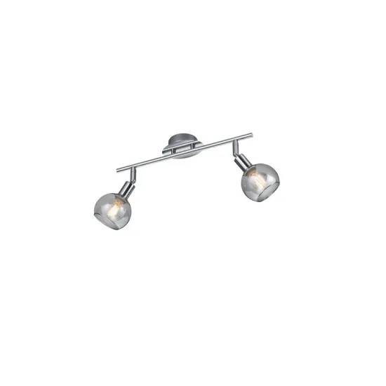 Trio Brest króm-füstszínű mennyezeti spotlámpa (TRI-R80592006) E14 2 izzós IP20