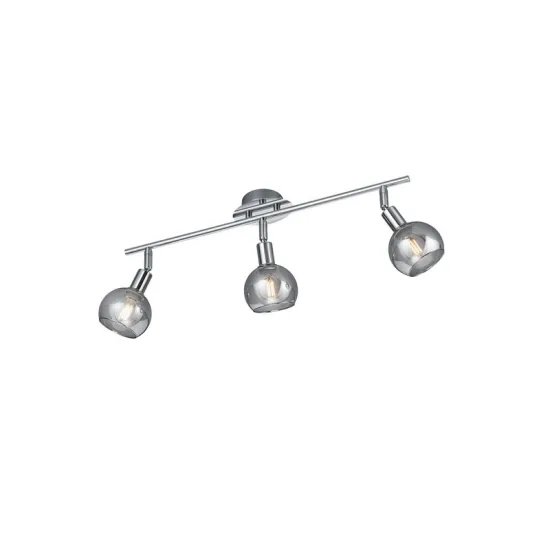 Trio Brest króm-füstszínű mennyezeti spotlámpa (TRI-R80593006) E14 3 izzós IP20