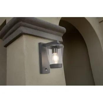 Trio Cavado antracit-átlátszó kültéri falikar (TRI-211069142) E27 1 izzós IP44