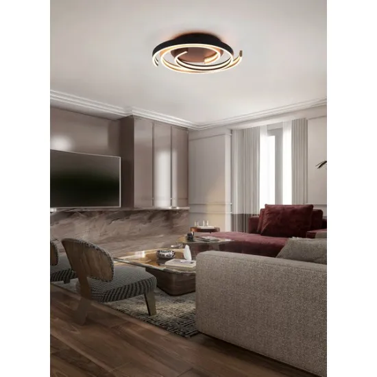 Trio Caya sárgaréz-fekete LED mennyezeti lámpa (TRI-641910208) LED 1 izzós IP20