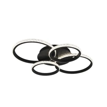 Trio Cires fekete-átlátszó LED mennyezeti lámpa (TRI-R67364132) LED 1 izzós IP20