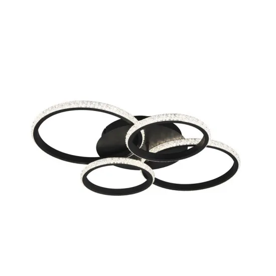 Trio Cires fekete-átlátszó LED mennyezeti lámpa (TRI-R67364132) LED 1 izzós IP20