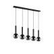 Trio Clayton króm-fekete függesztett lámpa (TRI-310300532) E27 5 izzós IP20
