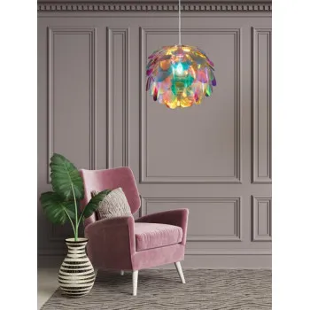 Trio Clover színes-átlátszó függesztett lámpa (TRI-R30401069) E27 1 izzós IP20