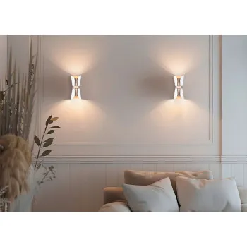 Trio Coat fehér-kávé falikar (TRI-218600231) GU10 2 izzós IP20