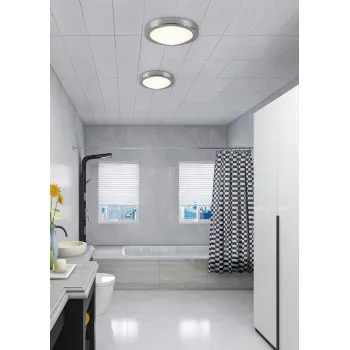 Trio Condus króm-fehér fürdőszobai mennyezeti lámpa (TRI-6801011-06) E27 1 izzós IP44